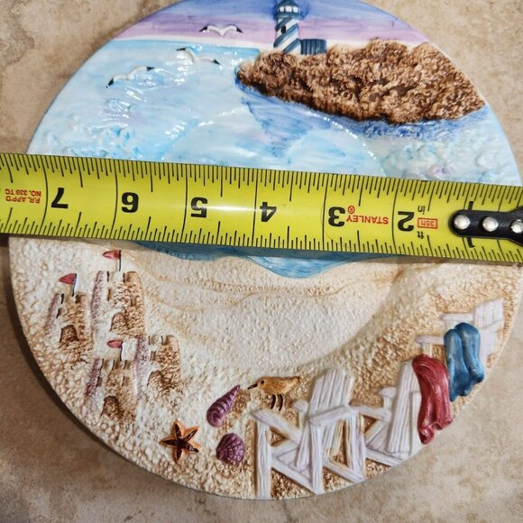 Yankee Candle Beach Theme Large Pillar Holder Plate - Picture 2 of 4